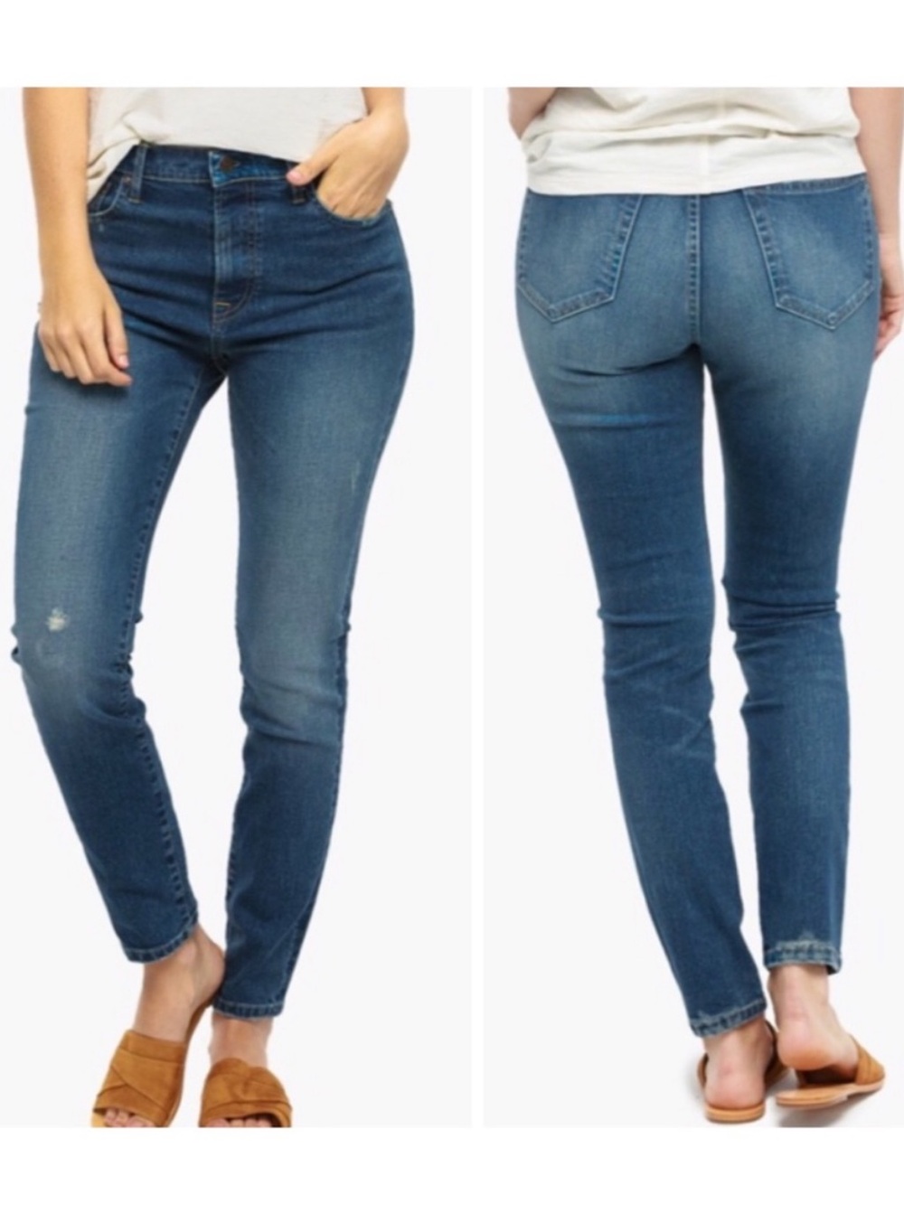 Able The High Rise ankle Jean slight distressing size 25